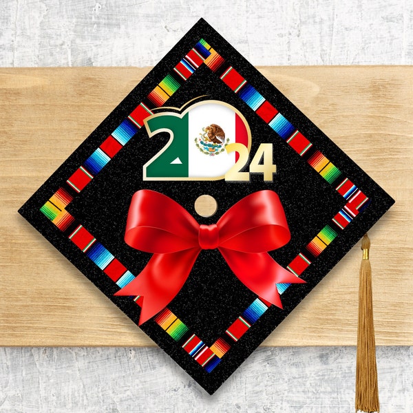 Graduation 2024 Cap Topper / Graduation Cover / Custom Cap Topper / Nurse / Teacher / Mexican Flag / First Generation