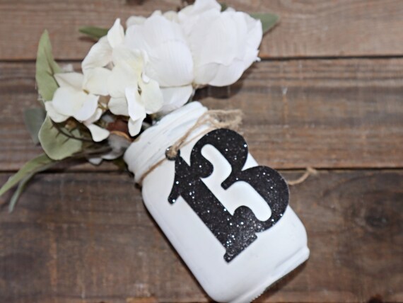 Blue Glitter 13th Birthday Centerpieces - 12-Pack Number Toppers For Party Decor