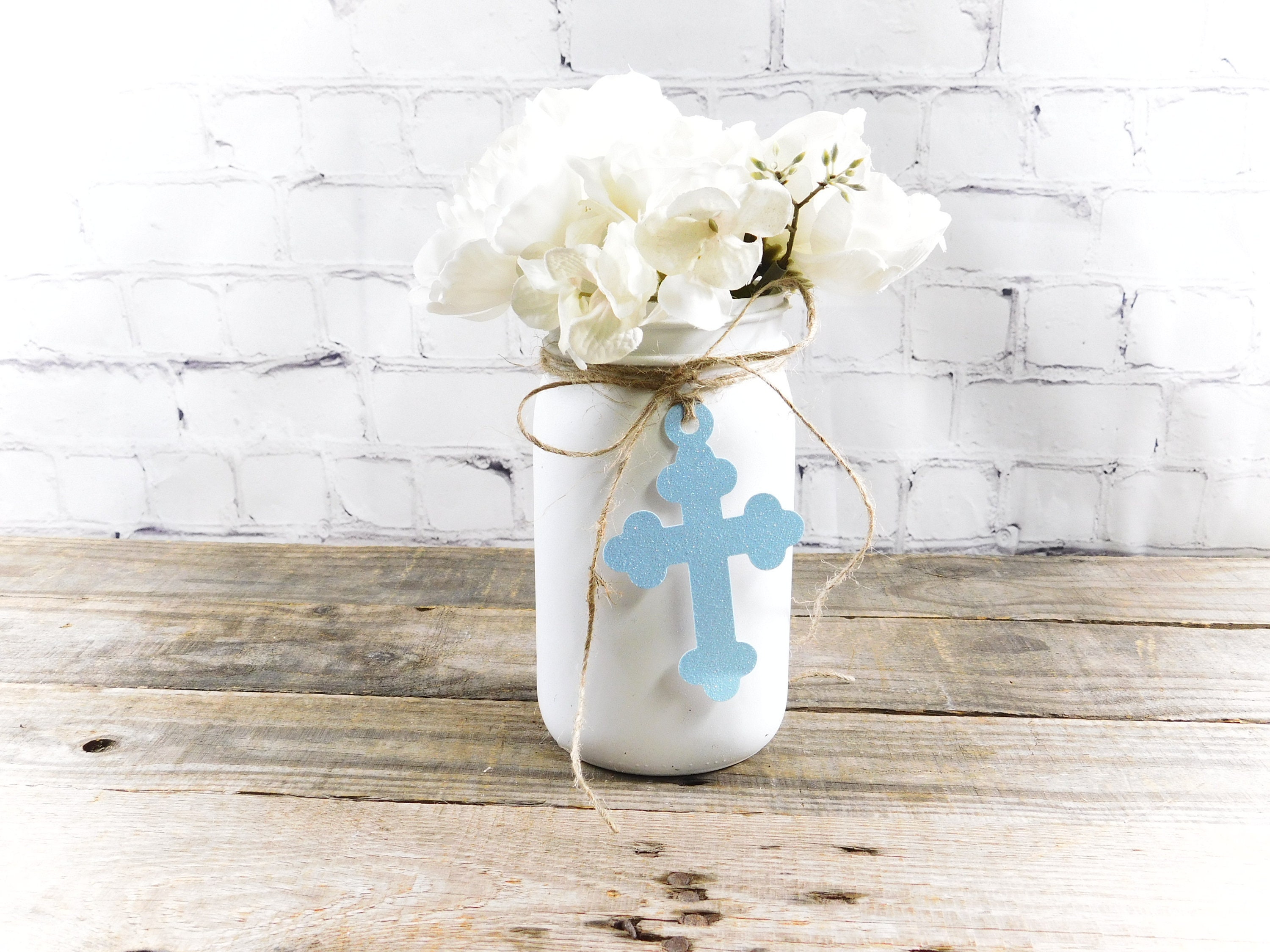 Diy Baptism Centerpieces