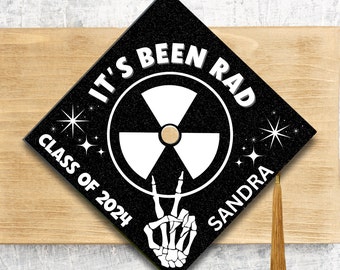 2024 Graduation Rad Tech Cap Topper / Radiology Graduation Cap / Custom Medical Cap Topper Cover / It's Been Rad / Personalize