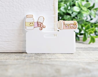 Phamarcy Buddy Badge Topper / Pill Bottle Badge Charm / Gift For Pharmacist / Nurse Gift / Rn /  Pharmacy Tech / Medical Field / Add On