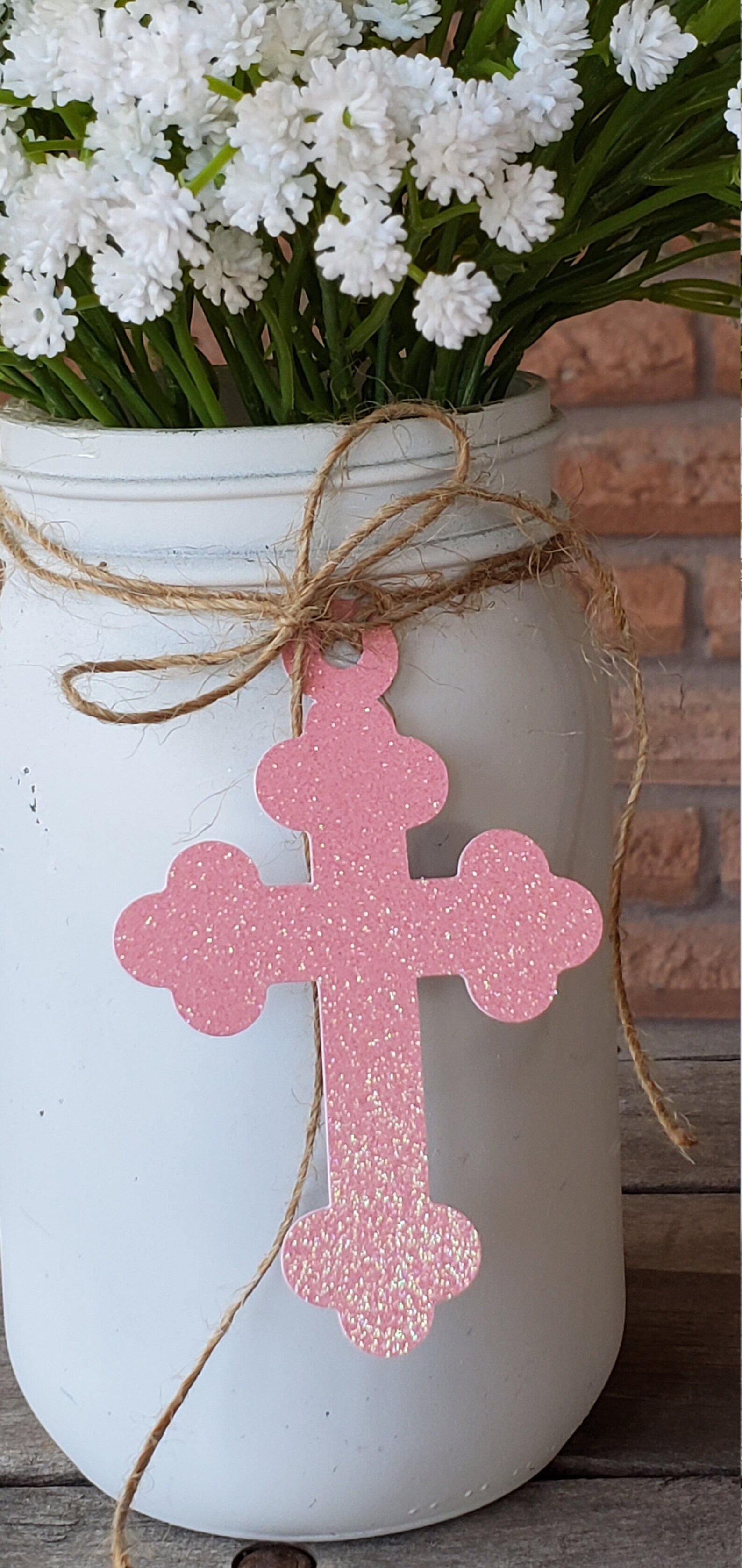 Girl Baptism Decorations / Rustic Baby Girl Christening Cross Etsy