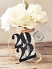 Graduation 2023 Decorations / 2023 Graduation Party Centerpiece / Gold Glitter Table Decor / Class of 2022 / 2021 Mason Jar Tag / Small 