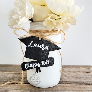 2024 Graduation Centerpiece / Class of 2024 Cut Outs Tags / 2024 Cap Diploma Mason Jar Party Decorations / 2024 Decor