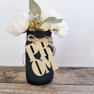 Prom Decorations / 2023 Prom Party Centerpiece / Prom 2023 Cut Out Tags / Prom Mason Jar Party Decor image 2