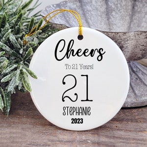 Ornament CUSTOM - Cheers to 18 Years Ornament CUSTOM - Cheers to 18 Years