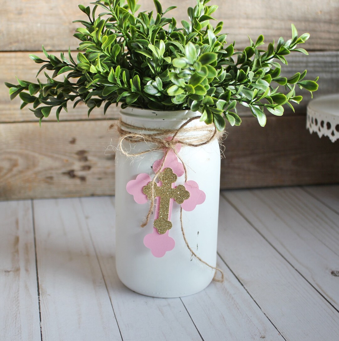 Baptism Decorations Girl / Rustic Christening Cross Baby Girl Etsy