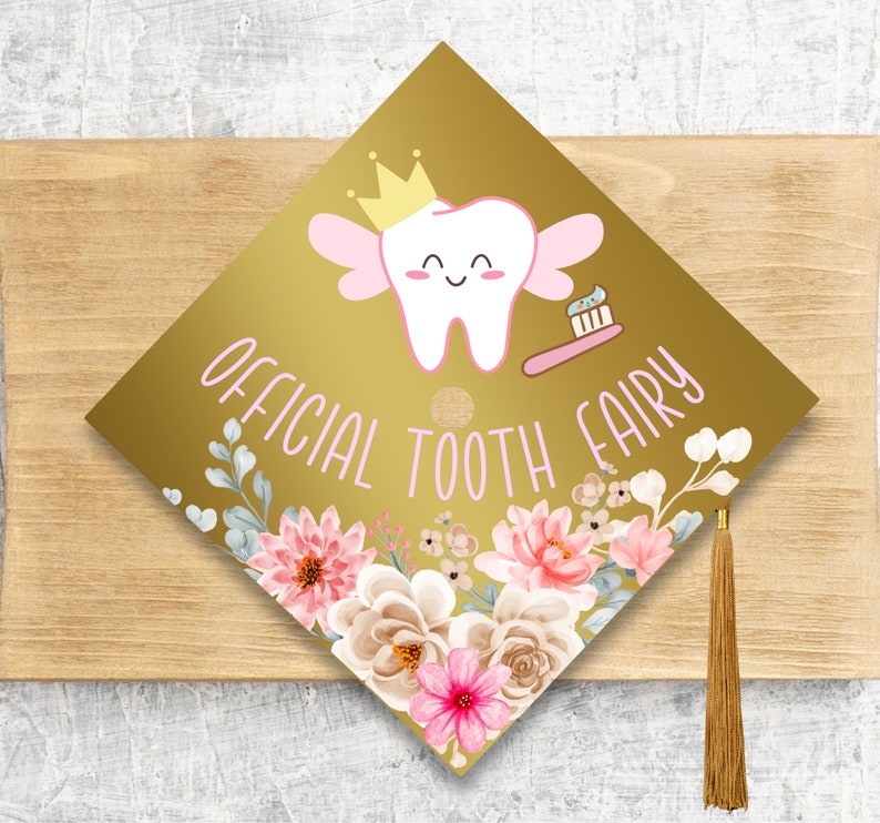 Official Tooth Fairy 2024 Graduation Cap Topper / Dental Assistant / Class Of 2024 Cap Topper / Dentist / Personalized Option image 3