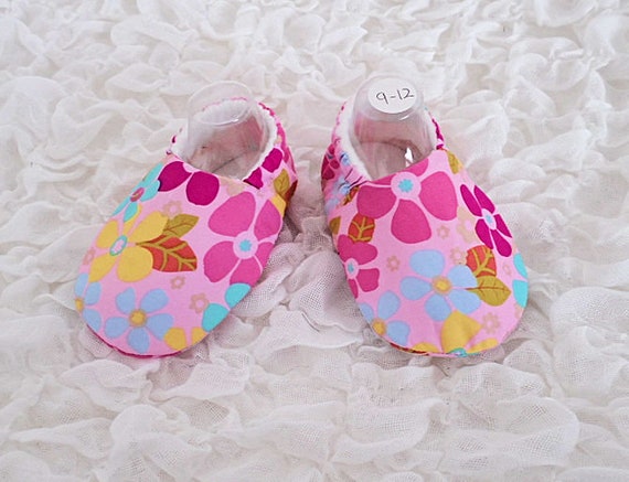 floral baby shoes