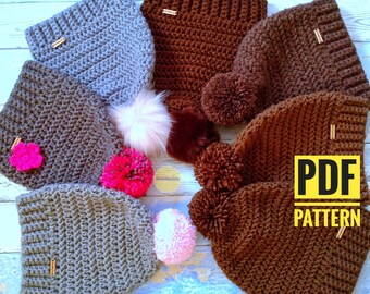 PDF *Crochet Pattern*|Anissa Beanie|Textured Hat Pattern|Crochet Hat Pattern|Unisex Hat Pattern