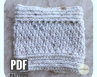 PDF *Crochet Pattern* | Deandre Cowl | Crochet Cowl |Textured Cowl | Snood | Cowl Pattern | Neck Warmer | Chunky Cowl
