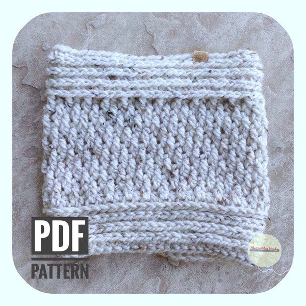 PDF *Crochet Pattern* | Deandre Cowl | Crochet Cowl |Textured Cowl | Snood | Cowl Pattern | Neck Warmer | Chunky Cowl