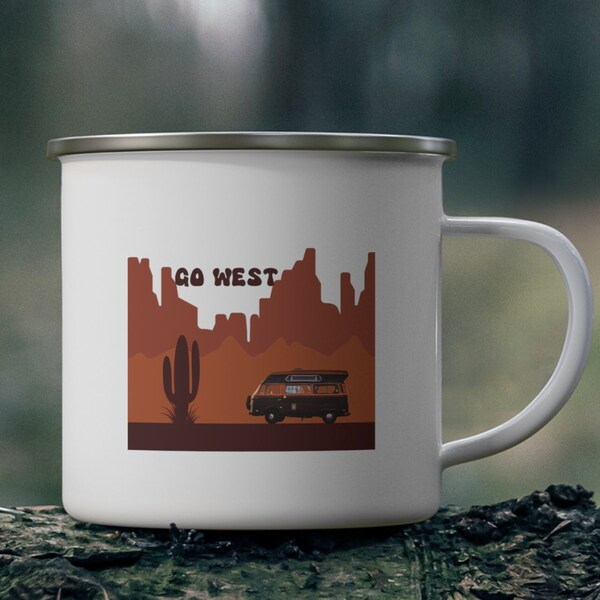 Enamel Camping Mug, Vanlife Mug, Campervan Mug ,Van Life Mug, Camper Van Mug, Road Trip Mug, Camping Mug, Van Travel Mug, Motorhome Mug