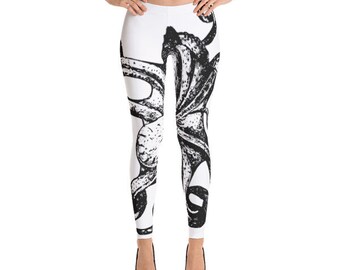 Black and White Octopus Leggings