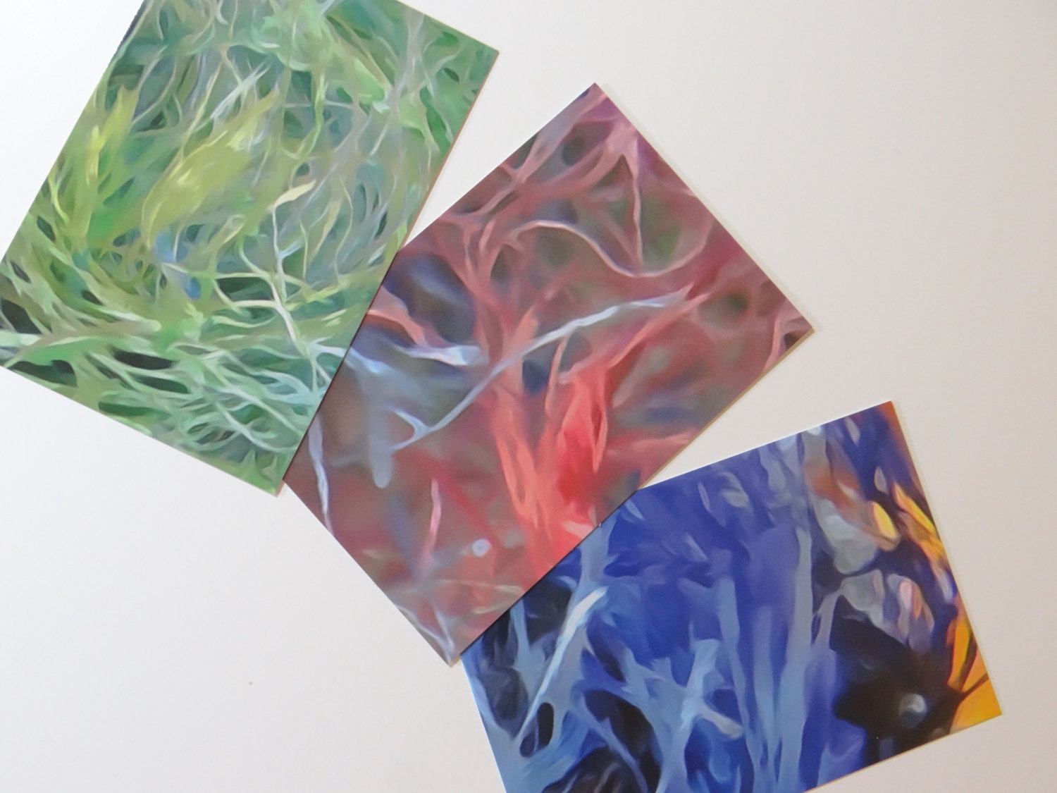 Abstract Art 4 X 6 Postcards, Photo Watecolor, Set of Six 2 of