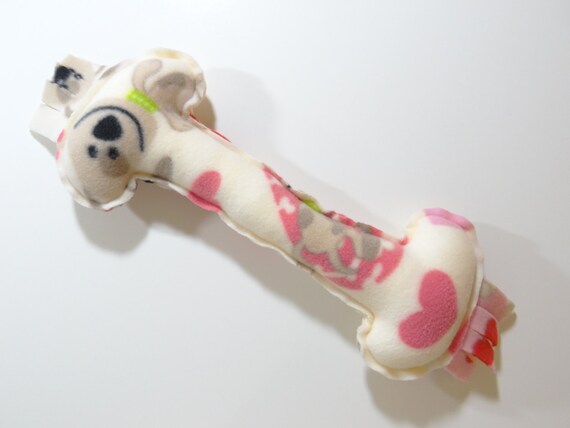 fleece dog bone toy