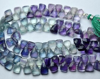 POSH RAINBOW PURPLE FLUORITE GEMSTONE RONDELLE 8X5MM LOOSE BEADS 15.5/"
