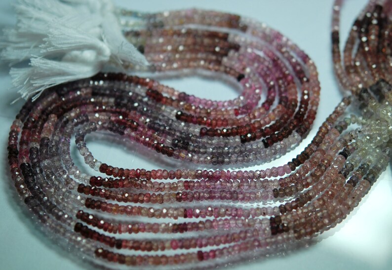 Finest Quality,Natural Multi Spinel Faceted Rondelles Beads 3.5-4mm aprx 13.5 Inch Strand