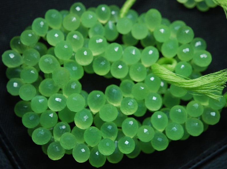 Super Finest,Prehnite Chalcedony Faceted Tear Drops Briolettes 10-11mm Large Size Just New Arrival,30 Pieces