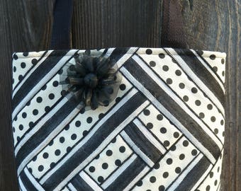 Black and White Tote Bag