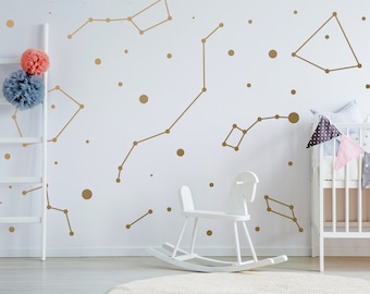 Pegatinas de constelaciones del zodiaco - Pegatinas de estrellas para pared - Decoración espacial - Calcomanías de estrellas - Regalo del zodiaco - Arte de constelaciones