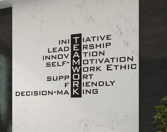 Teamwork muur kantoor sticker - inspirerende droomwerk maakt citaten kunst stickers - het grote droomwerk vinyl bord voor decor sticker stickers