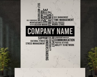 Our Value Wall Decal Office Decor Sticker