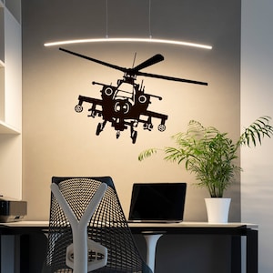 Helicopter Wall Sticker - Art Copter Vinyl Decal - Aircraft Pilot Decor Military Removable Decals - Boy Army Mural Flying Fighter Stickers