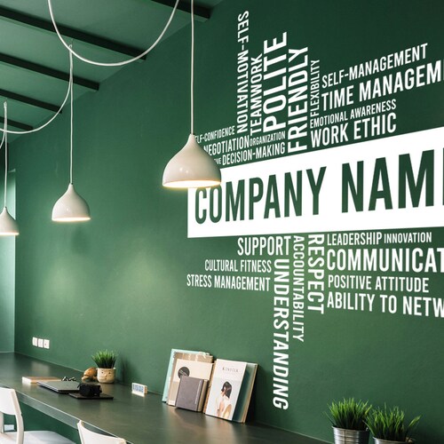 Word Cloud Wall Decal Custom Word Cloud Personalized Words Etsy Canada