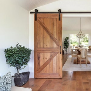 Brown Rustic Barn Door Wallpaper Sticker - DIY Peel and Stick Wood Mural - Self-Adhesive Wooden Photo Roll Cover Decal