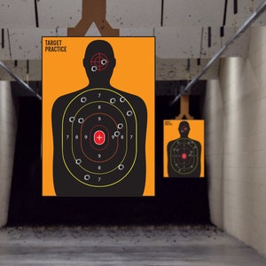 Range Shooting Targets Practice For Gun Rifle Pistol Airsoft Handgun - Grande set di tiro di carta per esterni - 16 x 24 pollici