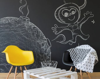 Chalkboard Wall Diy Black Kitchen Sticker - Reusable Write On Vinyl Decal - Blackboard Chalk Board Long Adhesive Kids Erasable Stickers