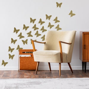 Butterflies Stickers For Wall - Car Laptop Vinyl Waterproof Art Sticker Set - Deco Nature Butterfly Decals Colorful Insect Decorative Decal