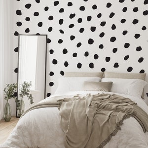 250x Polka Dots Wall Decal - Irregular Modern Dot Stickers - Minimalist Geometric Peel and Stick Dot Decal - Art for Kids Bedroom Classroom