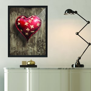 Banksy Heart Balloon Art Wall Poster - Funny Street Graffiti Room Artwork Decor Posters Print - Home Bedroom Kitchen Large Bansky Prints