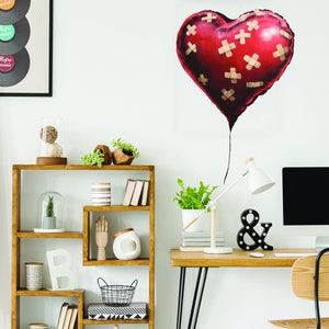 Banksy Heart Balloon Vinyl Wall Sticker - Art Home Decor Cool And Premium Waterproof Decal - Adult Graffiti With Quality Keen Bansky Laptop