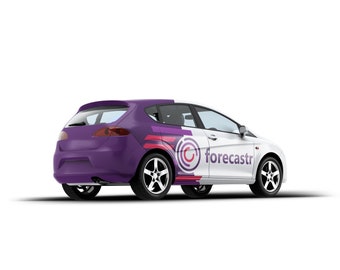 Calcomanía de vinilo personalizada para coche, diseño de media envoltura, decoración exterior para camioneta de carreras, ventana, portón trasero, capó, rayas laterales, logotipo gigante impreso.
