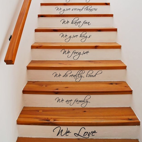Stair Decals Quotes Stairway Decals Quote in This House We Etsy
