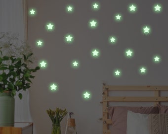 850 pezzi Glow In The Dark Stars Stickers - Le decalcomanie a soffitto luminose a stella per l'arredamento dei bambini della stanza da parete - Night Light Sky Realistic Stars Stick