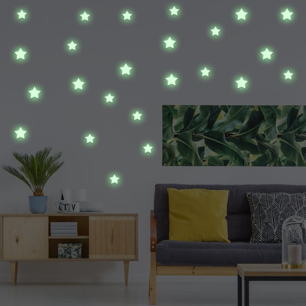 850 stickers étoiles phosphorescentes - Stickers plafond mur étoiles brillantes déco chambre d'enfants - Étoiles adhésives réalistes nuit