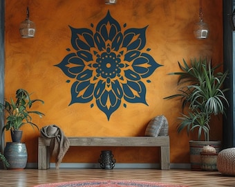 Elegant Mandala Wall Sticker - Symmetrical Design Vinyl Decal for Home and Studio - Meditation and Yoga Wall Art Decor Gift