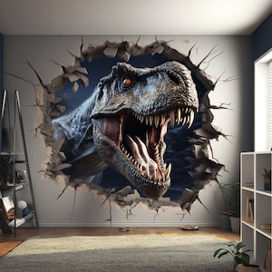 Smashed effect 3D wall mural