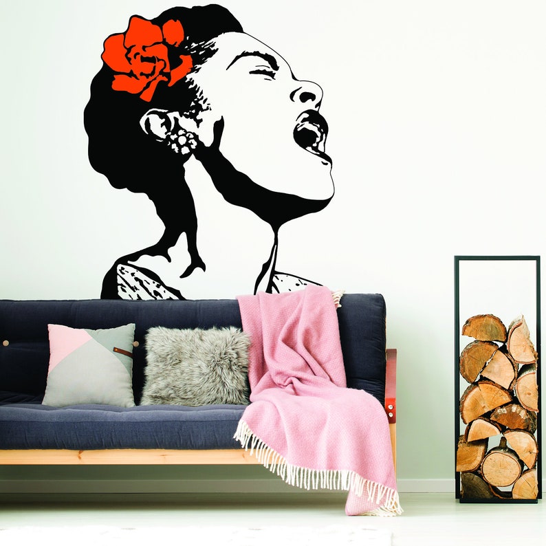 life is beautiful banksy street art wall decal singing woman | etsy