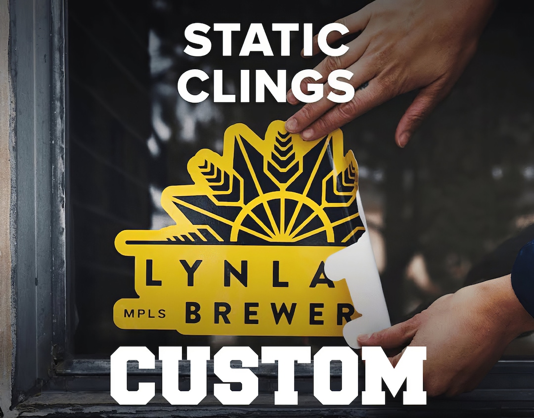 Custom Static Cling Vinyl Sticker Window Printable Decal Clear and