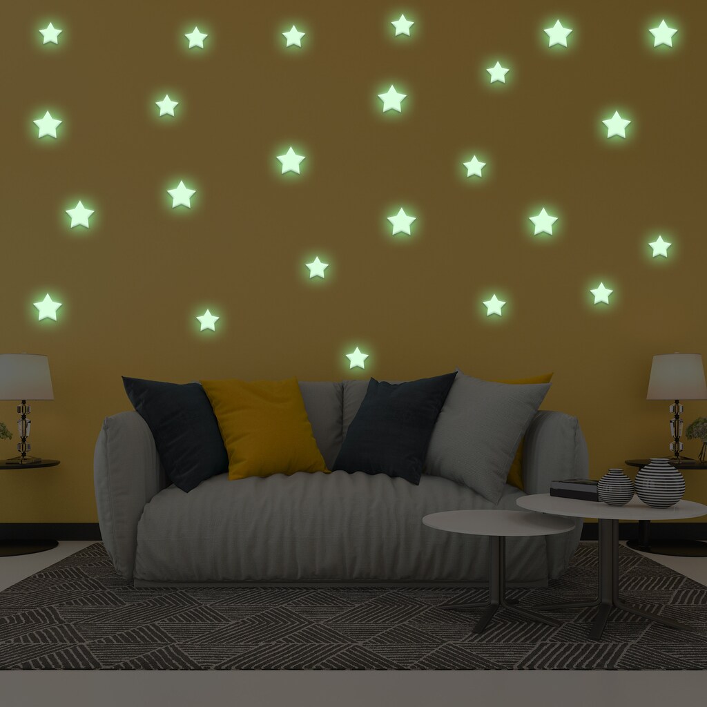 554 Adesivi Da Parete Con Stelle Luminose – Fluorescenti Fai Da Te Per Cielo Stellato In Camera Bambini