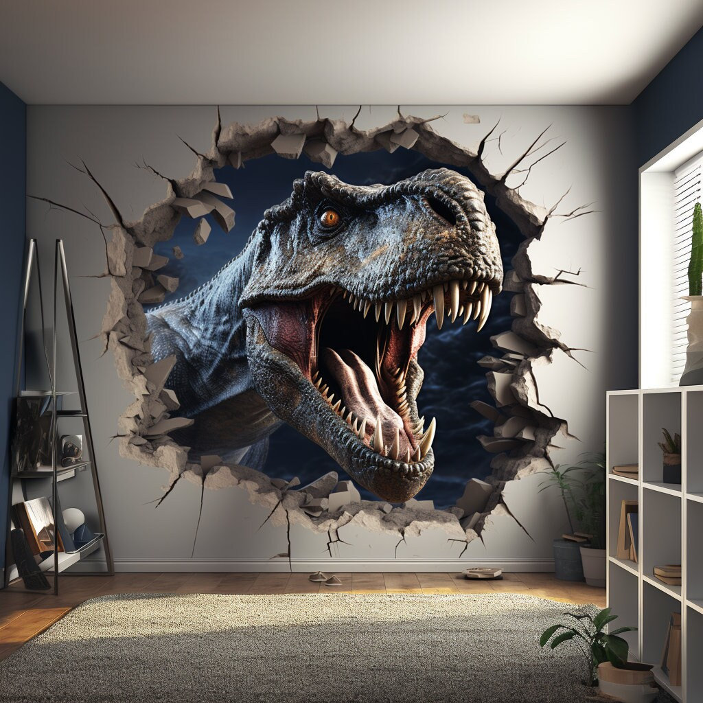 Dinosaur Dinosaurs Meteor Wall Sticker Mural Poster Decal Room Office  Nursery Decor ID628 
