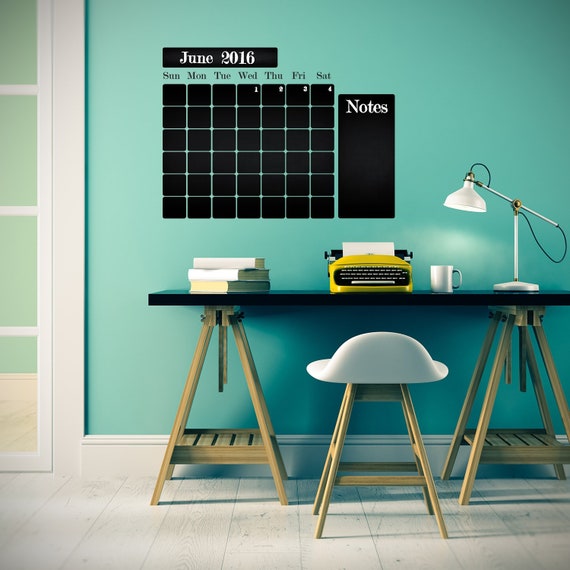 Buro Kalender Tafel Vinyl Aufkleber Editierbare Organizer Etsy