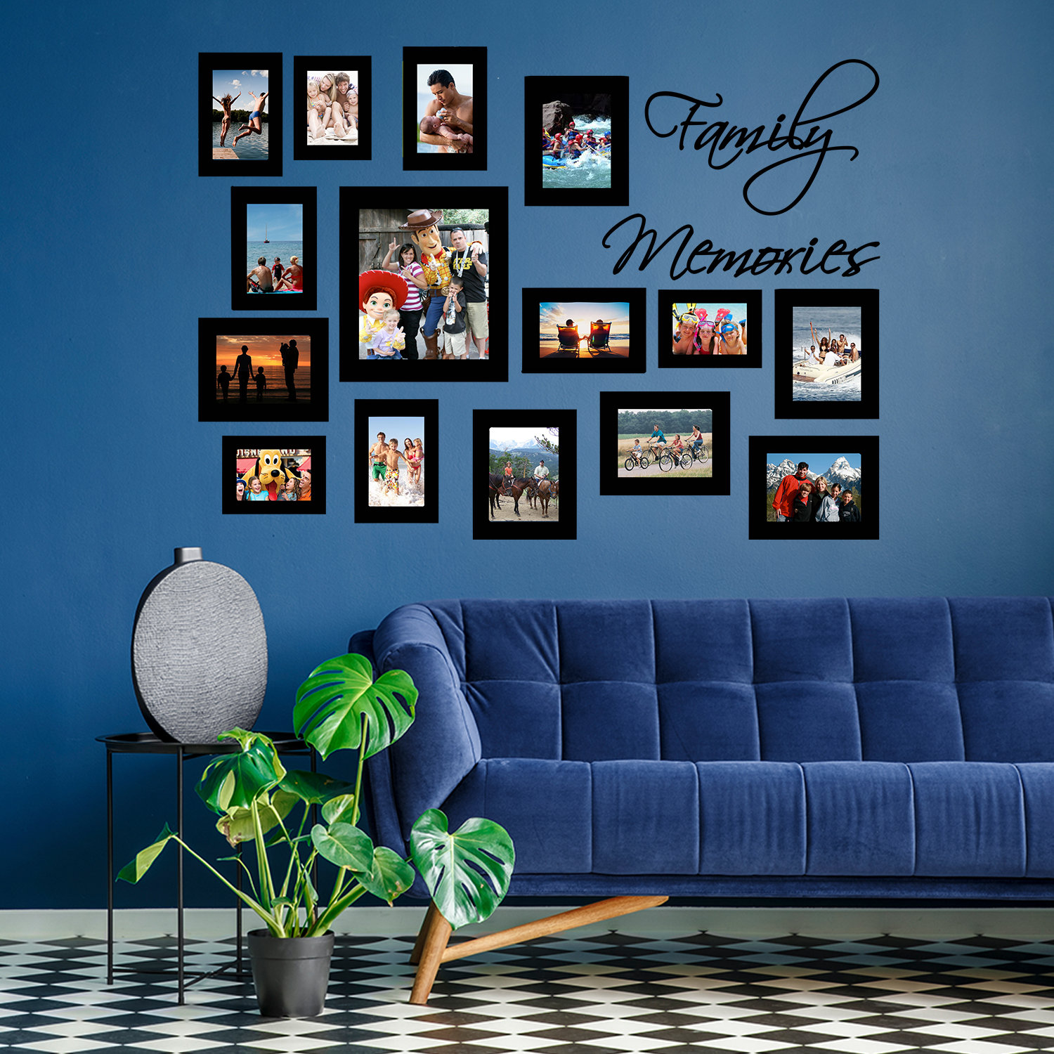 TOPBATHY 8 Adesivi Murali Con Cornici – Decalcomanie In PVC Rimovibili Per Soggiorno E Camera Da Letto – Decorazione Parete Finto Quadri, Stile Vintage Creativo - 2