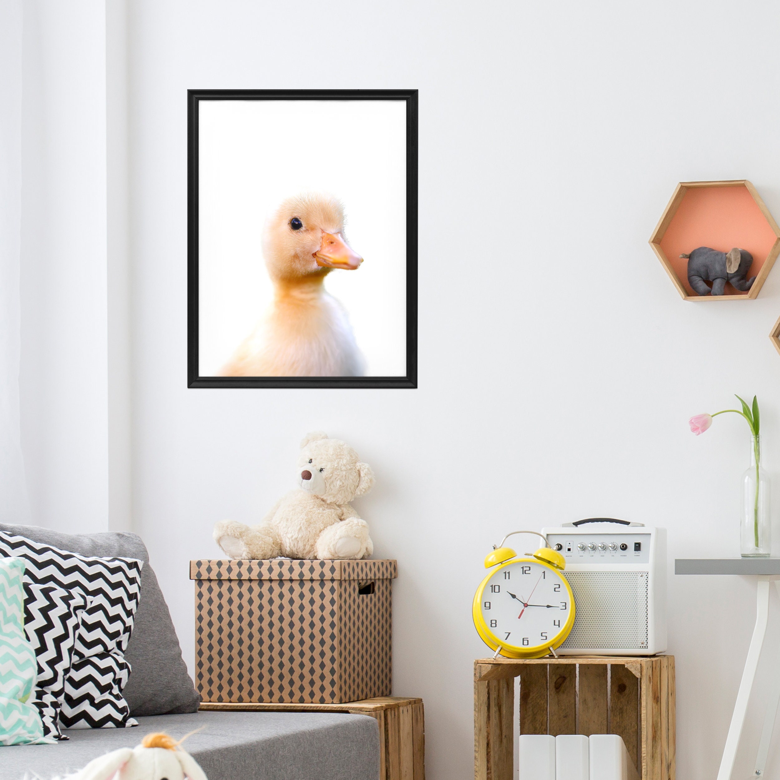 Baby Duck Wall Poster Kid Toddler Room Decor Large Farm Etsy