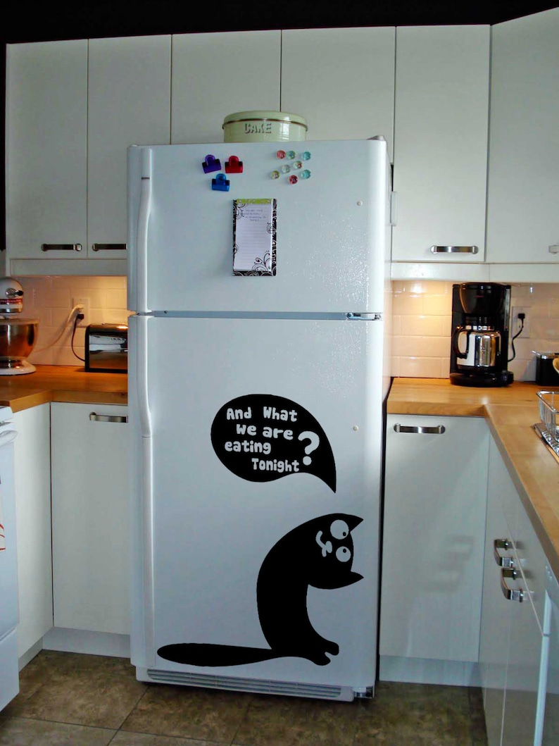 Kitchen Fridge Door Vinyl Cute Sticker the Funny Die Cut Set Etsy